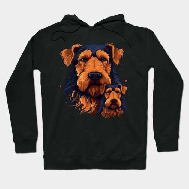 Airedale Terrier Fathers Day Hoodie by JH Mart